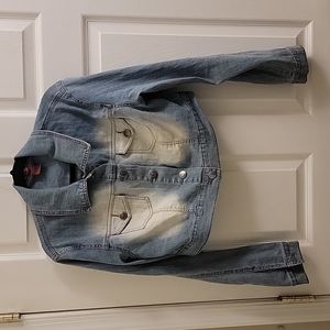 Shorty Stretch Denim Jean Jacket Size Large